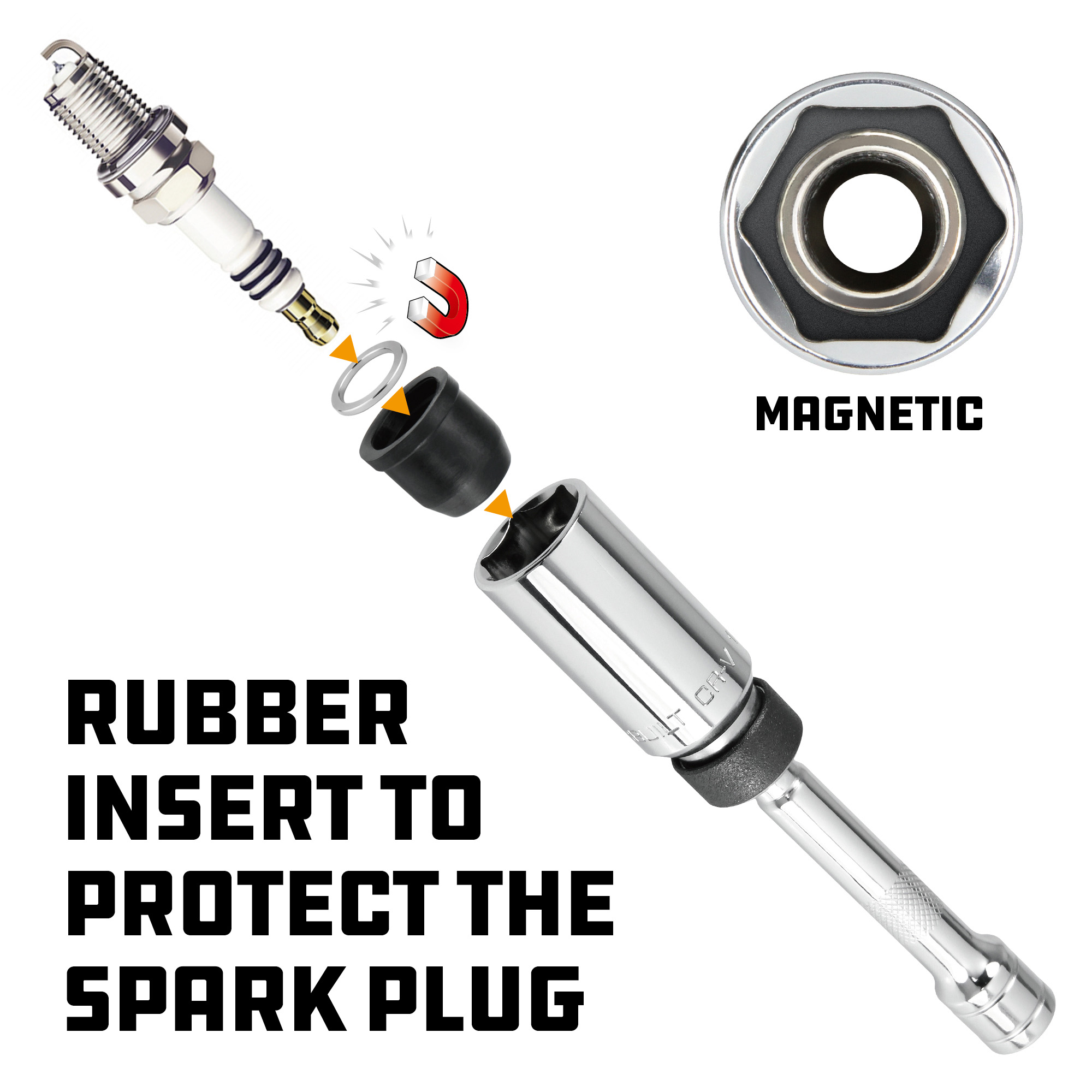 Powerbuilt 3/8 in. Drive 5/8 in. x 6 in. Long Swivel Spark